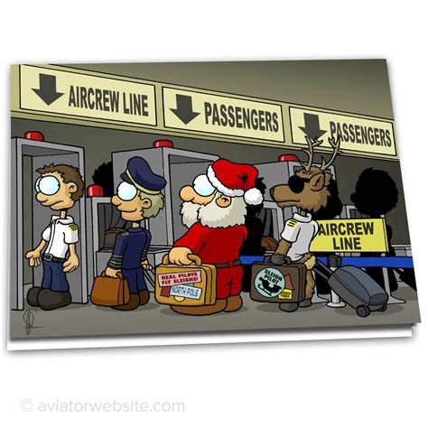 Aviation Christmas Card "Santa Security" - 10 Cards | Aviation ...