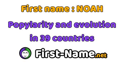 First name Noah, popularity, evolution and trend