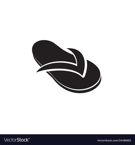 Sandals Logo Side Pair Shoes Vector Clipart And Drawing On White Stock Vector Illustration Of ...