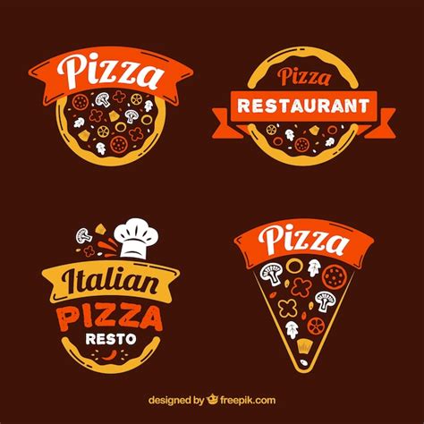 Premium Vector | Modern pizza logo collection