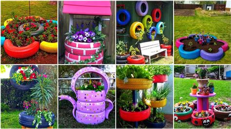 Tyre Planter Ideas | Creative Ideas to Reuse Old Tires | DIY Gardening ...