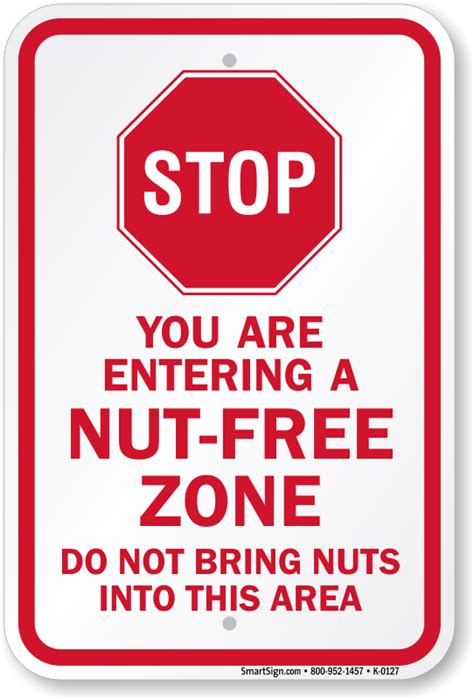 Printable Nut Free Signs - Templates Printable Download