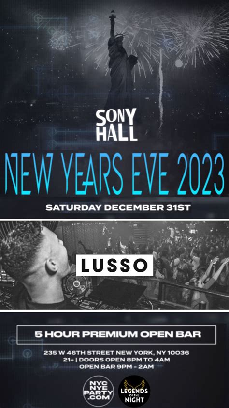 Tickets for Sony Hall New Years Eve, New York | LINKStub