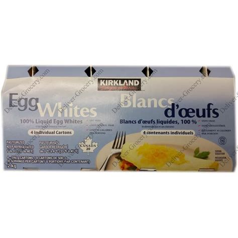 Kirkland Signature Egg Whites, 4 x 500 g - Deliver-Grocery Online (DG), 9354-2793 Québec Inc.