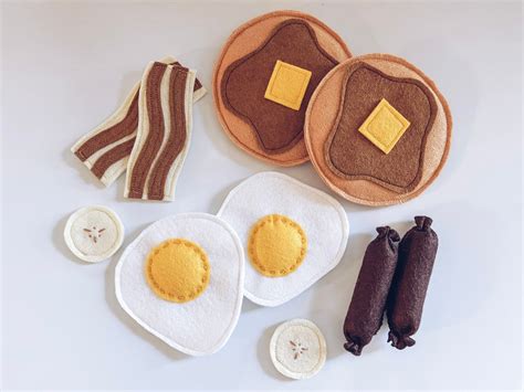 Felt Breakfast Food Play Food Set Felt Food for Kids - Etsy