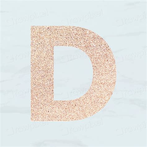 Glitter capital letter D sticker | Premium Vector - rawpixel