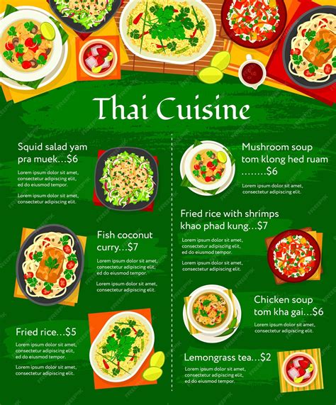 Thai Food Menu