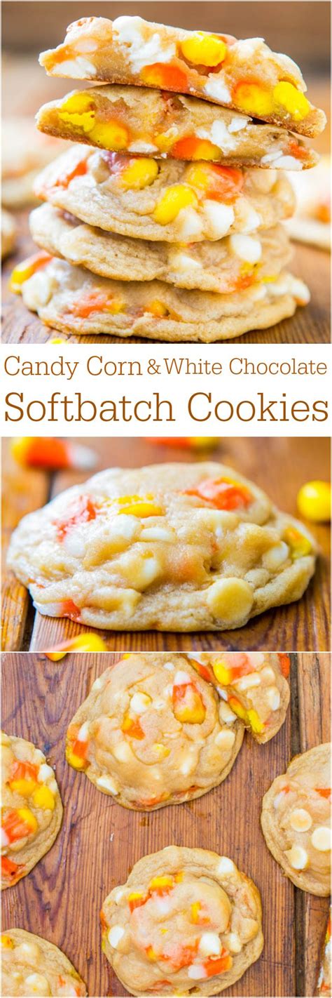 White Chocolate Candy Corn Cookies - Averie Cooks