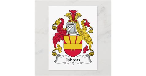 Isham Family Crest Postcard | Zazzle.com