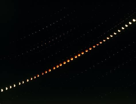 Time-lapse Photograph Of A Partial Lunar Eclipse Photograph by Pekka ...