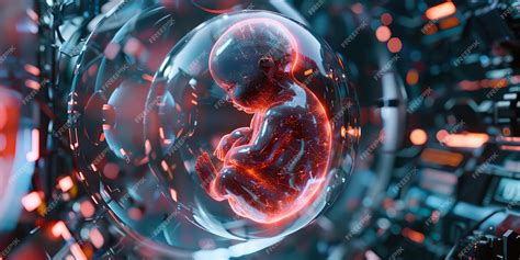 Premium Photo | Futuristic concept of human embryo development in a lab biotechnology and ...