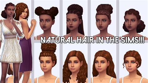 MAXIS MATCH CURLY HAIR COLLECTION |Sims 4 Custom Content Showcase ...