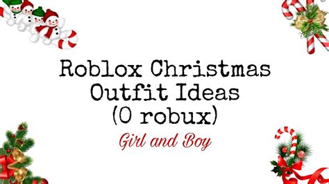 Roblox Christmas Outfit Ideas *Boy and Girl* Christmas🎄💞 (Pt 2) - YouTube