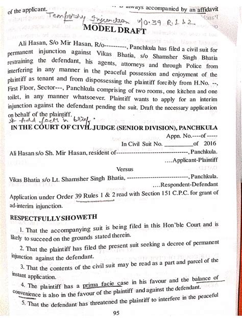 Sample 1 Temporary Injunction | PDF