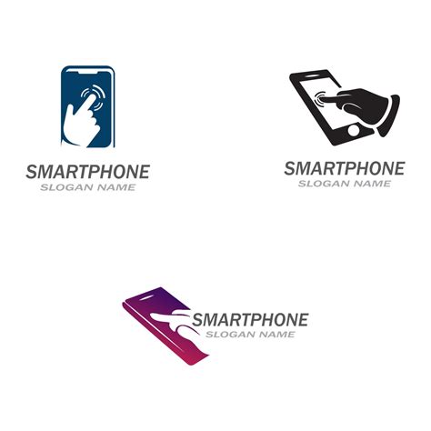 Hand touch smartphone icon on white background for your design, logo ...