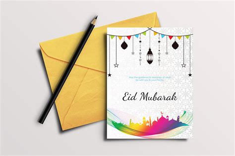 Eid Mubarak Card | Card Templates ~ Creative Market