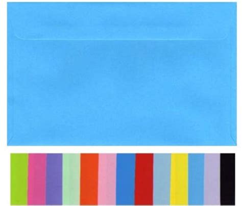 5x7 Inch Envelopes Smooth Flat Various Colours X 20 Pieces 130mm X ...