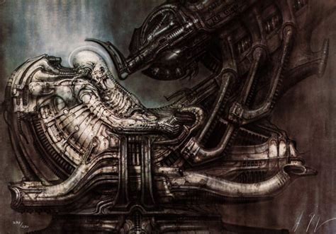 H.R. Giger was ahead of his time. I love his artwork! His Biomechanical ...