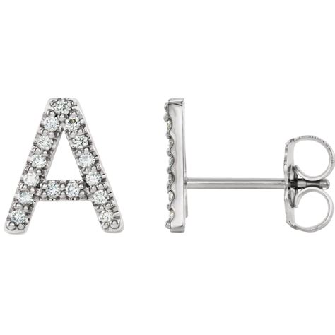 Alphabet Diamond Earrings | Diamond Mansion