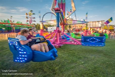 Evening on the midway at the Stearns County Fair | Exploration Vacation