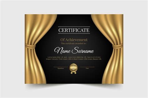 Free Vector | Gradient golden luxury certificate template