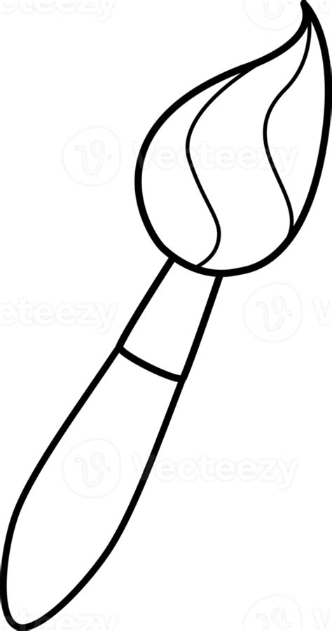 paintbrush outline hand drawn 20695695 PNG