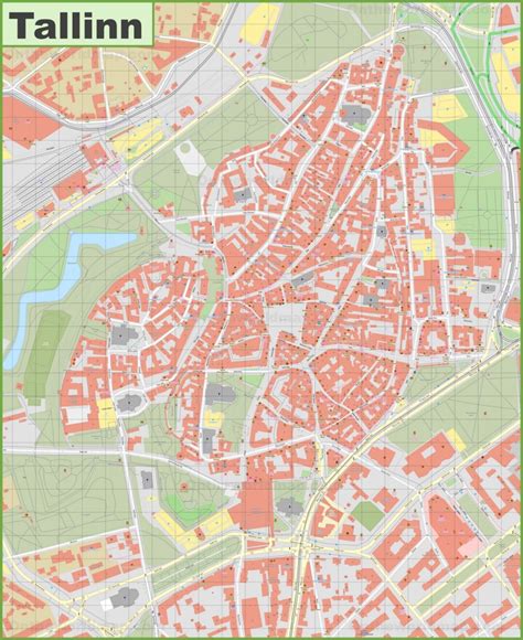 Tallinn Old Town Map - Ontheworldmap.com