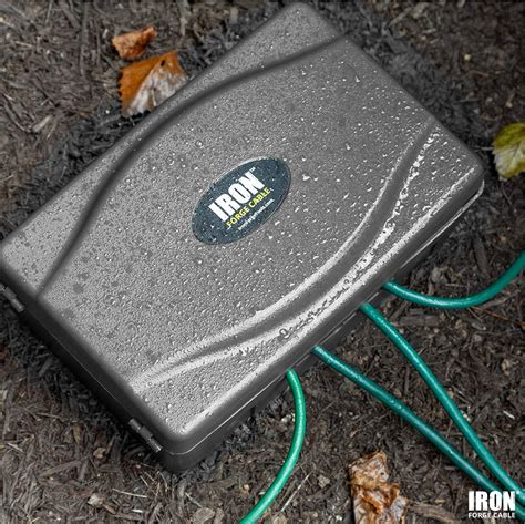 Weatherproof Extension Cord Connection Box - Waterproof Outdoor Cover - iron forge tools