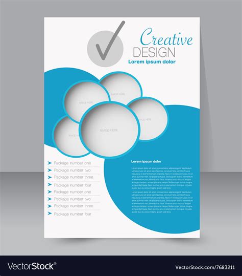 Brochure design flyer template editable a4 poster Vector Image