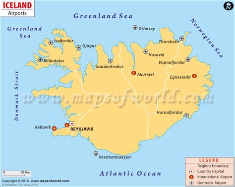 Airports in Iceland, Iceland Airports Map