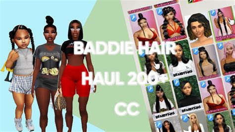 BADDIE HAIR 200+ CC + LINKS I THE SIMS 4 - YouTube