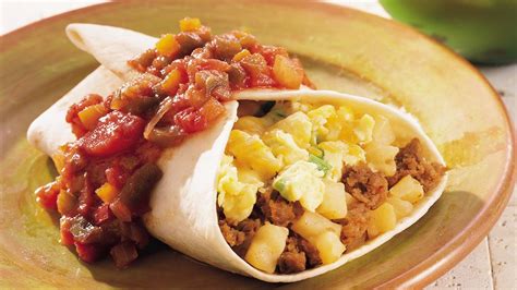 Chorizo and Egg Breakfast Burritos recipe from Pillsbury.com