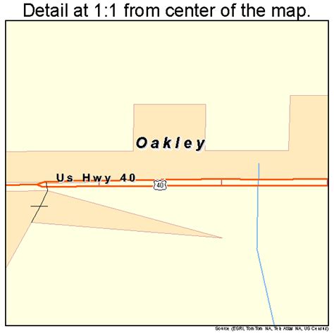 Oakley Kansas Street Map 2051825