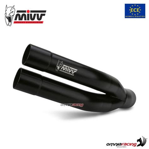 Mivv Exhaust Slip-on Double Gun Approved Black Steel Benelli 502C