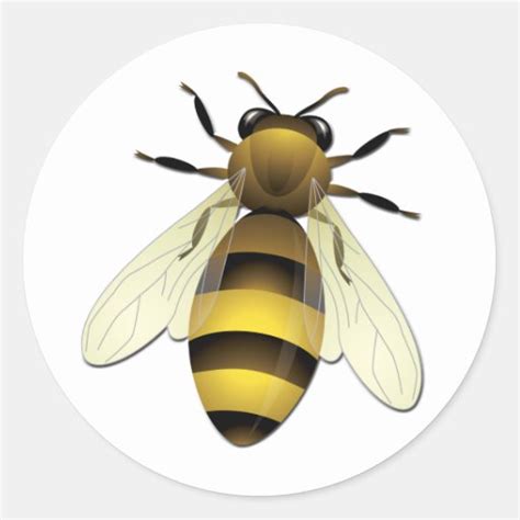 Honey Bee Classic Round Sticker | Zazzle