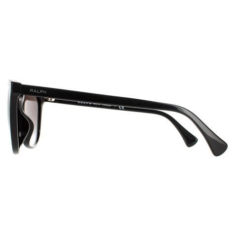 Ralph by Ralph Lauren Cat Eye Womens Shiny Black Grey Gradient Sunglasses