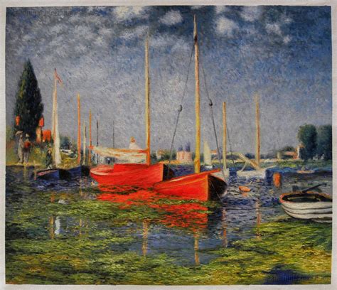 The Red Boats-claude Monet Hand-painted Oil Painting Replica, Impressionist Painting for sale by ...