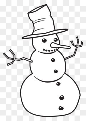 Snowman Clip Art Black White Aak4bw Clipart - Snowman Clip Art Black And White - Free ...