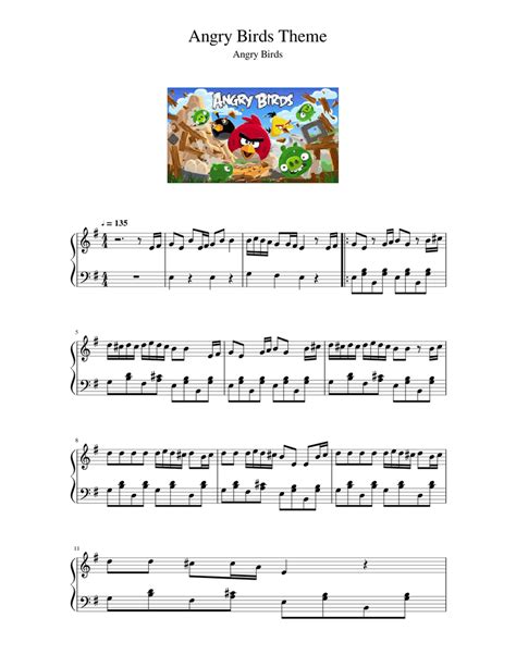 Angry Birds Theme - Piano Sheet music for Piano (Solo) | Musescore.com