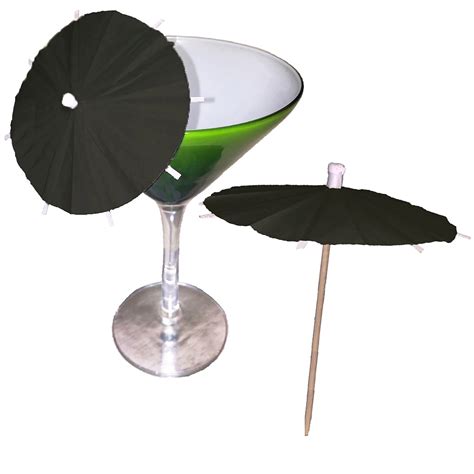 25 X Black Cocktail Umbrellas Drink Umbrella Handmade New - Etsy