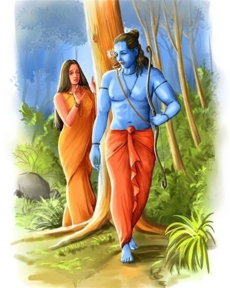 Ram Sita A Hand Painted Painting On Canvas (Without Frame) | God illustrations, Canvas painting ...