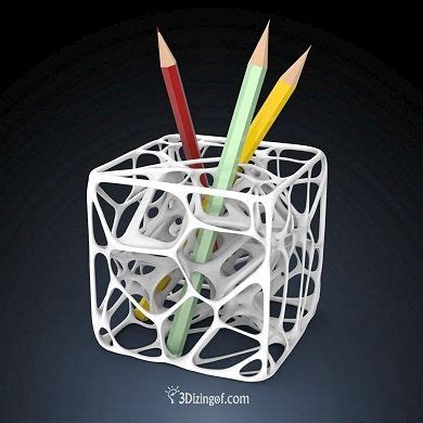 3D printed pencil holder by dizingof on ponoko | 3d printing art, 3d ...