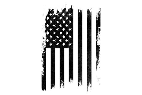 Black Distressed American Flag