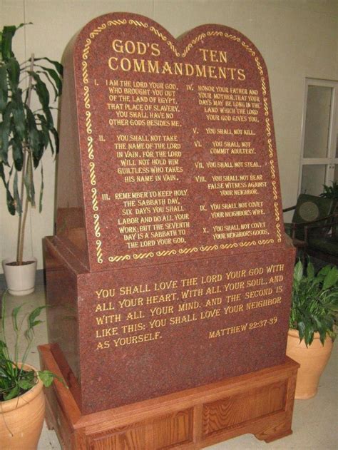 Ten Commandments Monument - Sacred Heart Catholic Church Red Bluff ...