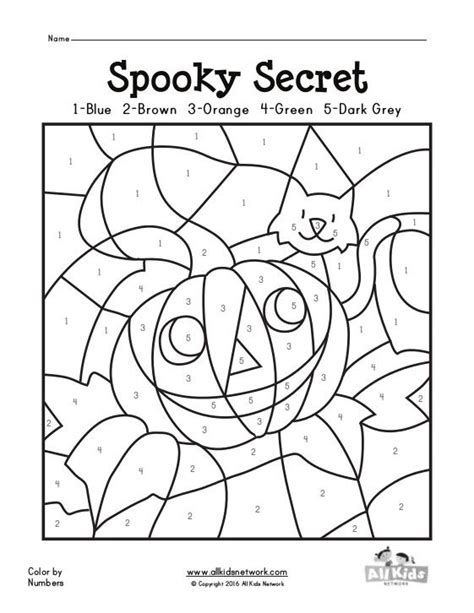 Halloween Color By Numbers - we also have color by letter and shape. Happy Halloween Coloring ...