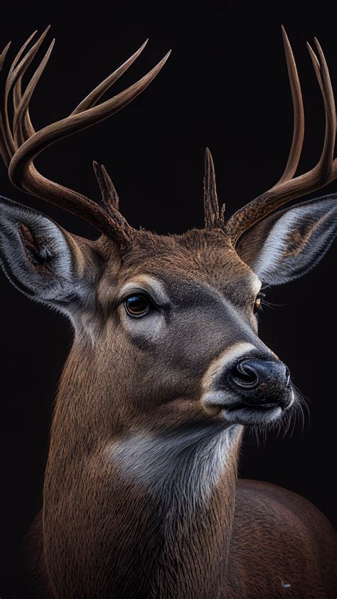 Realistic Digital Whitetail Deer Portrait: Perfect for Phone Wallpaper or Stunning Poster Art - Etsy