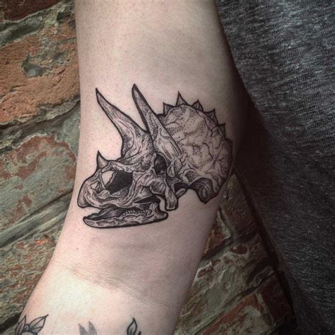 Triceratops skull tattoo - Tattoogrid.net