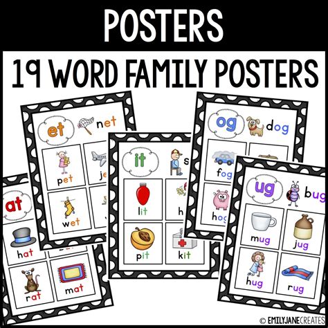 Emily Jane Creates: CVC WORD FAMILY POSTERS