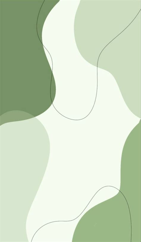 Abstract Green and White Wallpaper