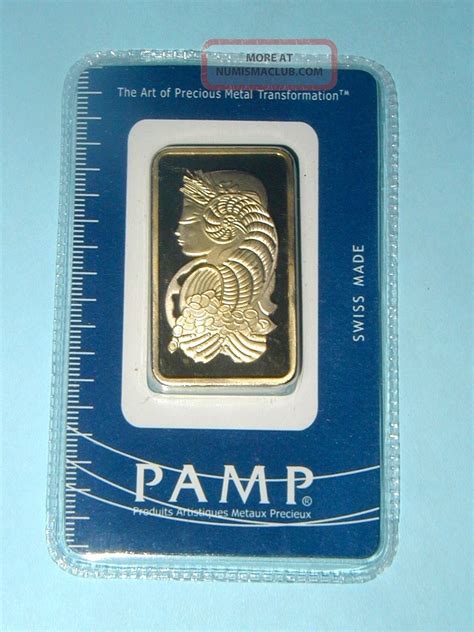 Pamp Suisse Gold Bar In Assay Card With 1 Troy Ounce